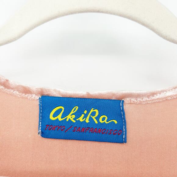 Akira Womens Balletcore Crushed Velvet Surplice V-Neck Ruched Long Sleeve Top - Picture 2 of 4